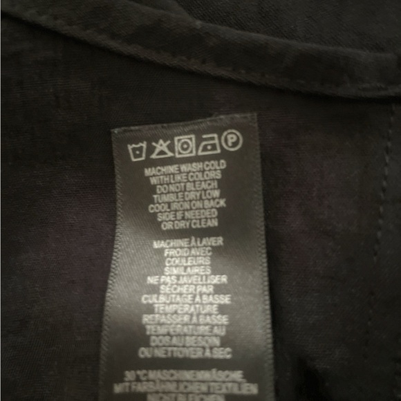 Adrianna Papell Black Ruffle Sleeve Popover V-Neck Blouse | Elegant Short Sleeve - Picture 5 of 5